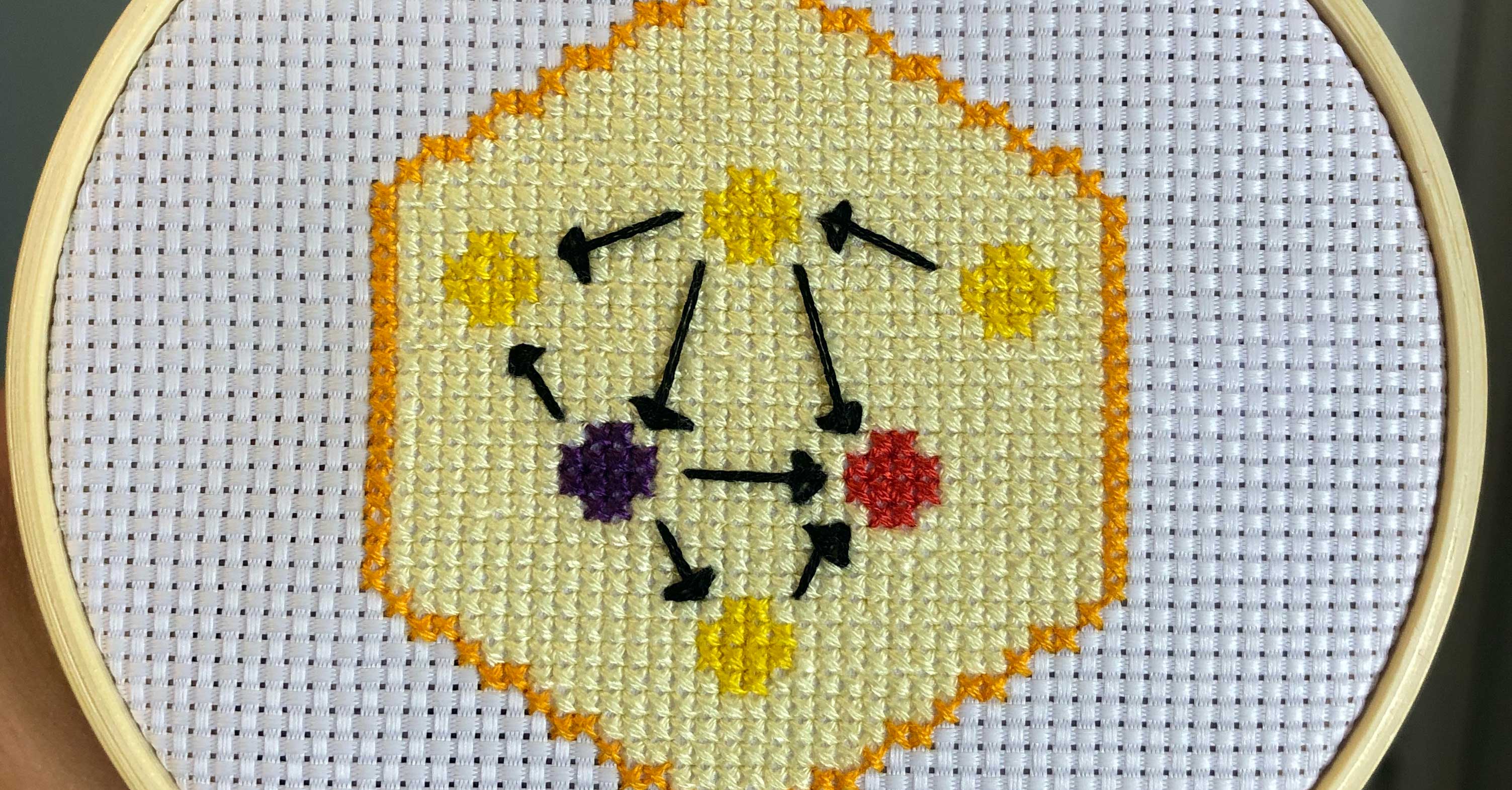 Hex sticker/logo cross stitch pattern