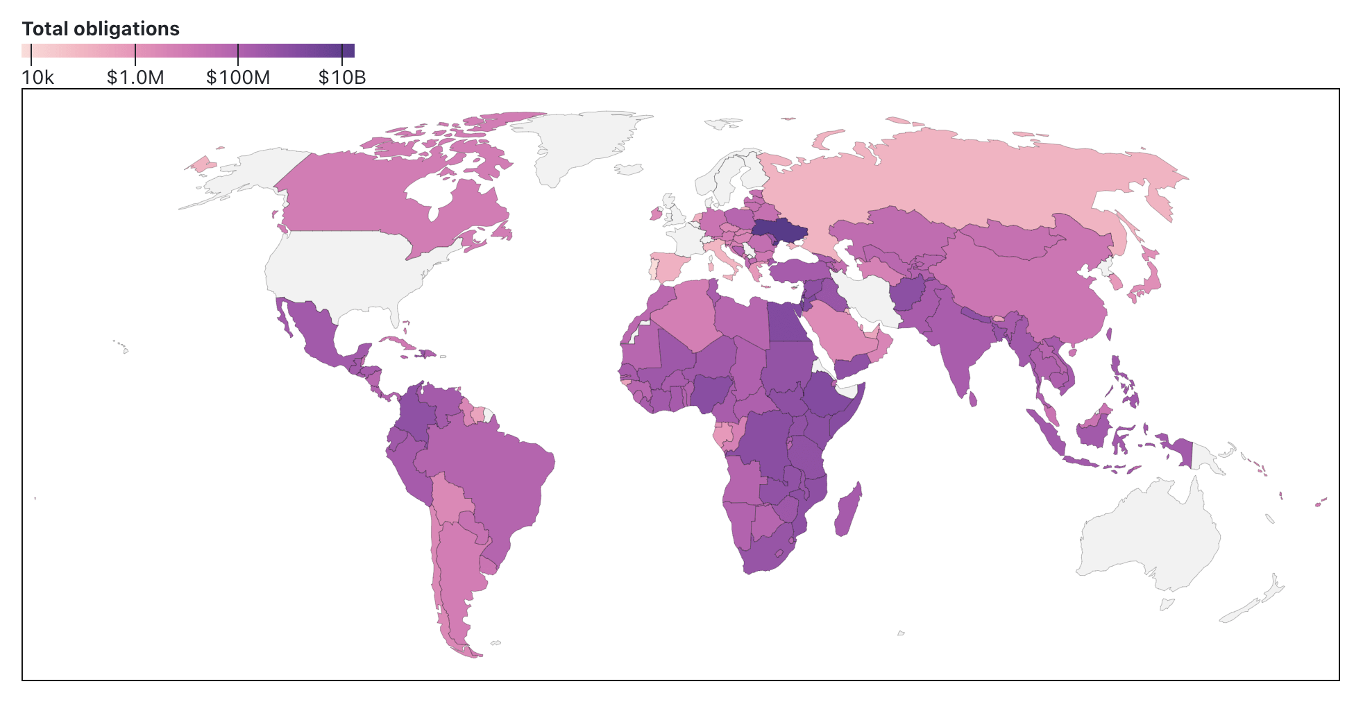 Using USAID data to make fancy world maps with Observable Plot